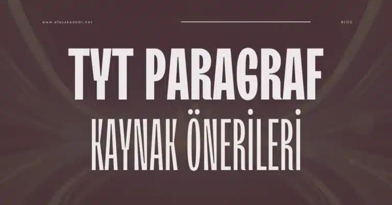2026 TYT Paragraf Kaynak Önerileri (Kolaydan Zora)