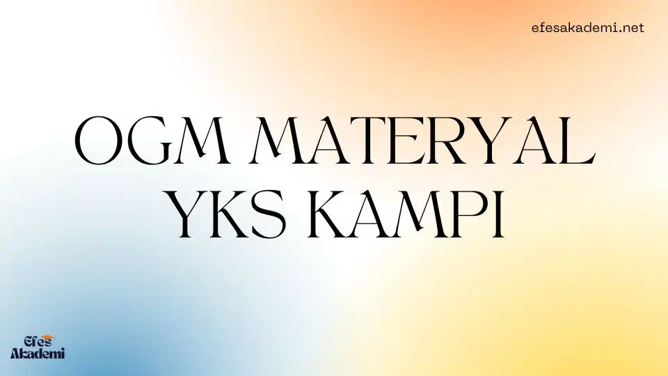 2026 OGM Materyal YKS Kampı