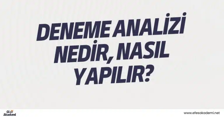 Deneme Analizi Nasıl Yapılır?