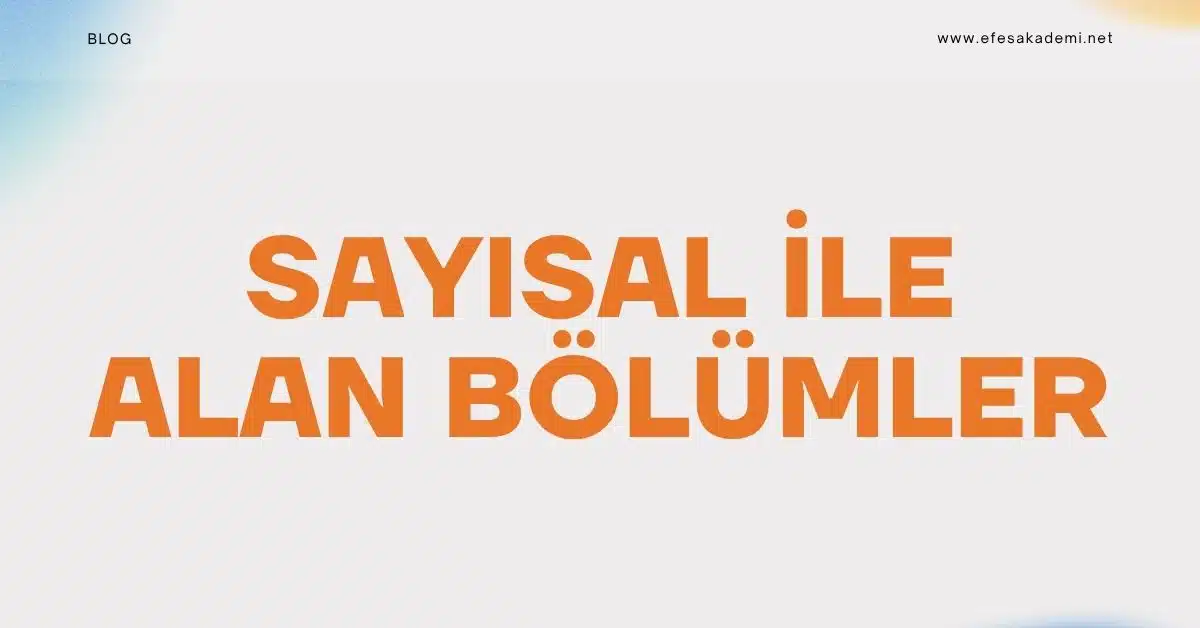 Sayısal ile Alan Bölümler (Lisans) (4 Yıllık)