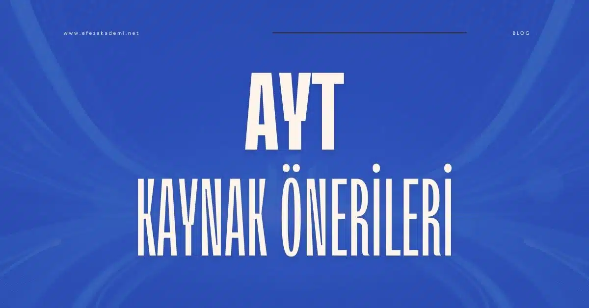 2026 AYT Kaynak Önerileri (Kolaydan Zora)