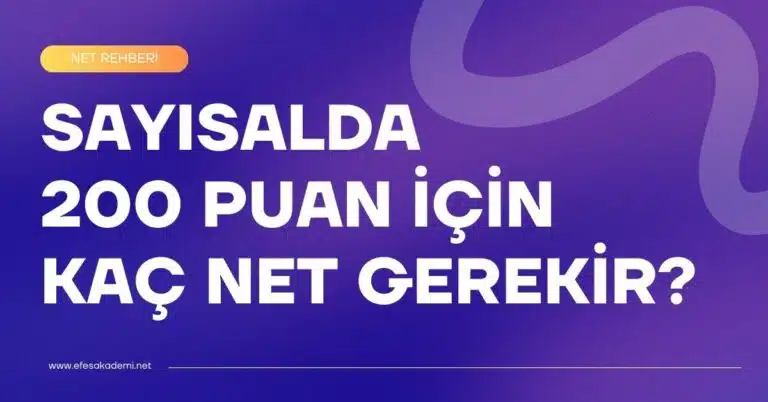 Sayısalda 200 Puan İçin Kaç Net Gerekir? (Net Rehberi)