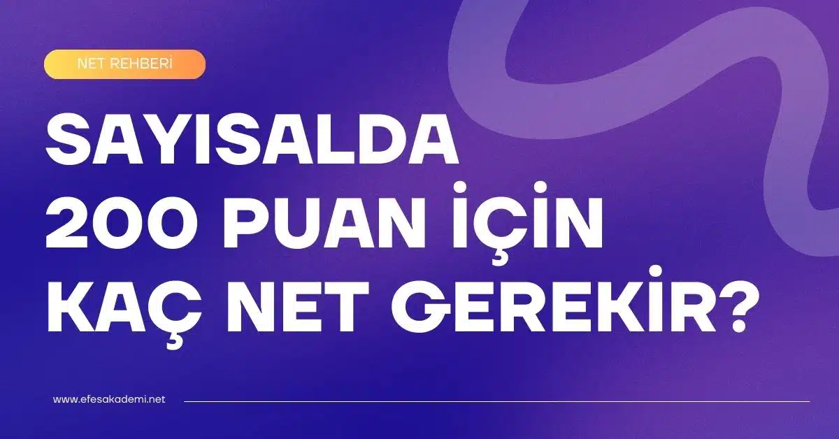 Sayısalda 200 Puan İçin Kaç Net Gerekir? (Net Rehberi)